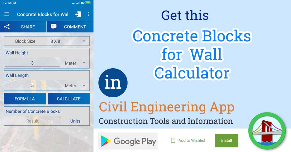 Concrete Blocks for Wall Calculator - The Civil Sutras